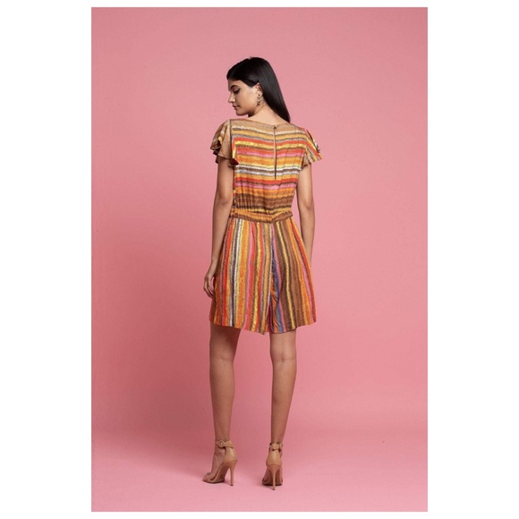 Eva Franco Anthropologie Carnival Multi Striped Romper - Picture 3 of 4